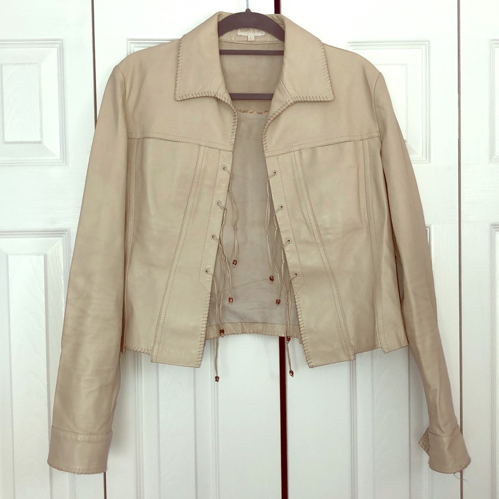 Roberto Cavalli buttery leather jacket Large